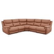Arkansas Tan 5 Seater Electric Recliner Corner Sofa image
