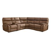 Biarritz Brown 5 Seater Electric Recliner Corner Sofa image