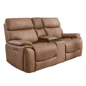Biarritz Brown 2 Seater Electric Recliner Sofa image