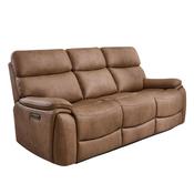 Biarritz Brown 3 Seater Electric Recliner Sofa