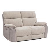 Brighton Beige Two Tone 2 Seater Electric Recliner Sofa image