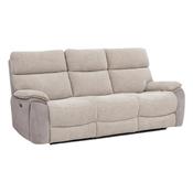 Brighton Beige Two Tone 3 Seater Electric Recliner Sofa image