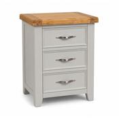 Canter Grey 3 Drawer Bedside Locker