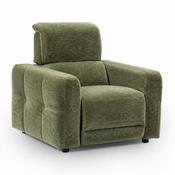 Carnegie Green Fabric Electric Recliner Armchair image