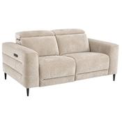 Cassara Beige Fabric 2 Seater Electric Recliner Sofa image
