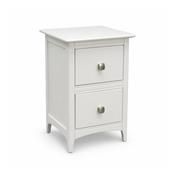 Causeway White 2 Drawer Bedside Locker