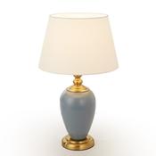Contemporary Blue Ceramic Lamp with Gold Detail image