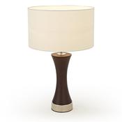 Contemporary Brown Wood Table Lamp