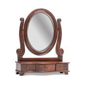 Classic Mahogany Oval Mirror image