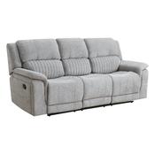 Delphine Grey Fabric 3 Seater Manual Recliner Sofa