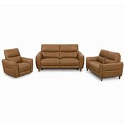 Eloise Brown Leather Electric Recliner Sofa Suite - 1 Seater image
