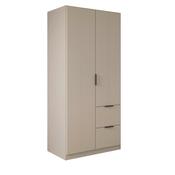 Emerson 2 Door 2 Drawer Wardrobe - Beige image