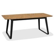 Enfield Rustic Oak and Metal Extendable Dining Table image