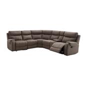 Hamilton Grey Fabric Large Recliner Corner Sofa image
