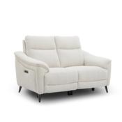 Hamish Beige Fabric Electric Recliner 2 Seater Sofa