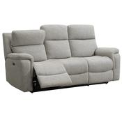 Hector Grey Fabric 3 Seater Electric Recliner Sofa image