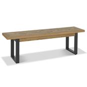 Inishmore Oak and Metal Dining Bench image
