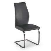 Irene Faux Leather Cantilever Dining Chair - Grey image