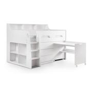 Jolie White Wooden Mid Sleeper Bed - White image