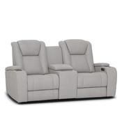 Jamal Light Grey 2 Seater Electric Recliner Sofa image
