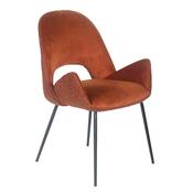 Jennifer Boucle Dining Chair - Orange
