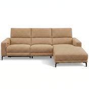 Johnson Brown Fabric 3 Seater Corner Chaise Sofa image