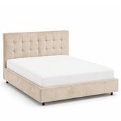 Jude Beige Tufted Upholstered Bed Frame - 5' King image