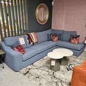 Lacca Blue Chaise Corner Sofa (Clearance Model) image