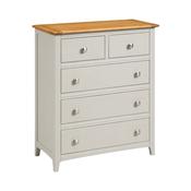 Lagan Two-Tone Grey 5 Drawer Dresser image