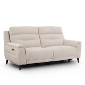 Lawrence Beige Fabric Electric Recliner 2.5 Seater Sofa image