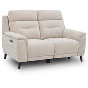 Lawrence Beige Fabric Electric Recliner 2 Seater Sofa image