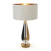 Luxury Black Table Lamp with Gold Metal &amp; Crystal Base image
