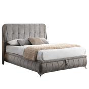 Lyla Grey Velvet Ottoman Bed image
