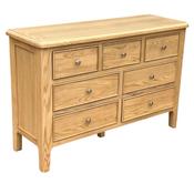 Maldon Oak 3 over 4 Wide Chest of Drawers image
