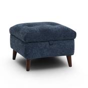 Manhattan Tufted Navy Blue Footstool image