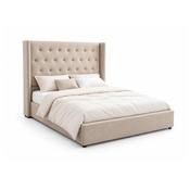 Mansfield Cream Fabric Buttoned Ottoman Storage Bed image
