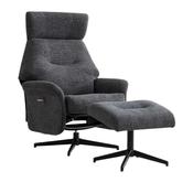 Mayfield Swivel Chair and Footstool - Dark Grey image