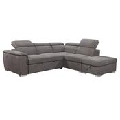 Mirabella Grey Corner Sofa Bed with Storage - Right-hand facing image