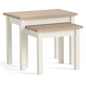 Monarda Cream and Oak Nest of Tables image