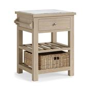 Monarda Oak Small Kitchen Island with Storage