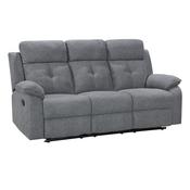 Nebula Grey Fabric 3 Seater Recliner Sofa