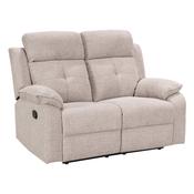 Nebula Light Brown Fabric 2 Seater Recliner Sofa