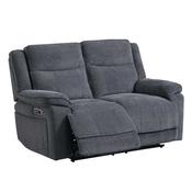 Plymouth Grey Fabric 2 Seater Electric Recliner image