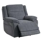 Plymouth Grey Fabric Electric Recliner Armchair image