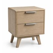 Radcliffe Washed Oak 2 Drawer Bedside Locker