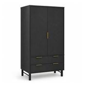 Rosalind Black 2 Door Wardrobe and Drawers image