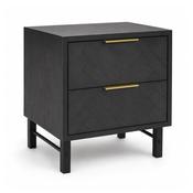 Rosalind 2 Drawer Black Bedside Locker image