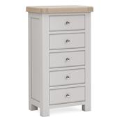 Santana Grey Oak 5 Drawer Tallboy image