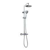 Serena Round Rigid Riser Shower Chrome