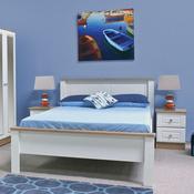 Shannon Ivory and Oak Two Tone Bed Frame - 3' Single image